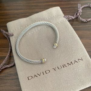 David Yurman Cable Bracelet with 18K Gold, 4mm